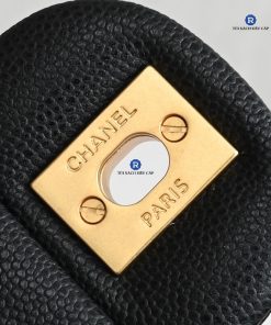 Túi Xách CHANEL 25B Da Caviar Màu Đen Siêu Cấp