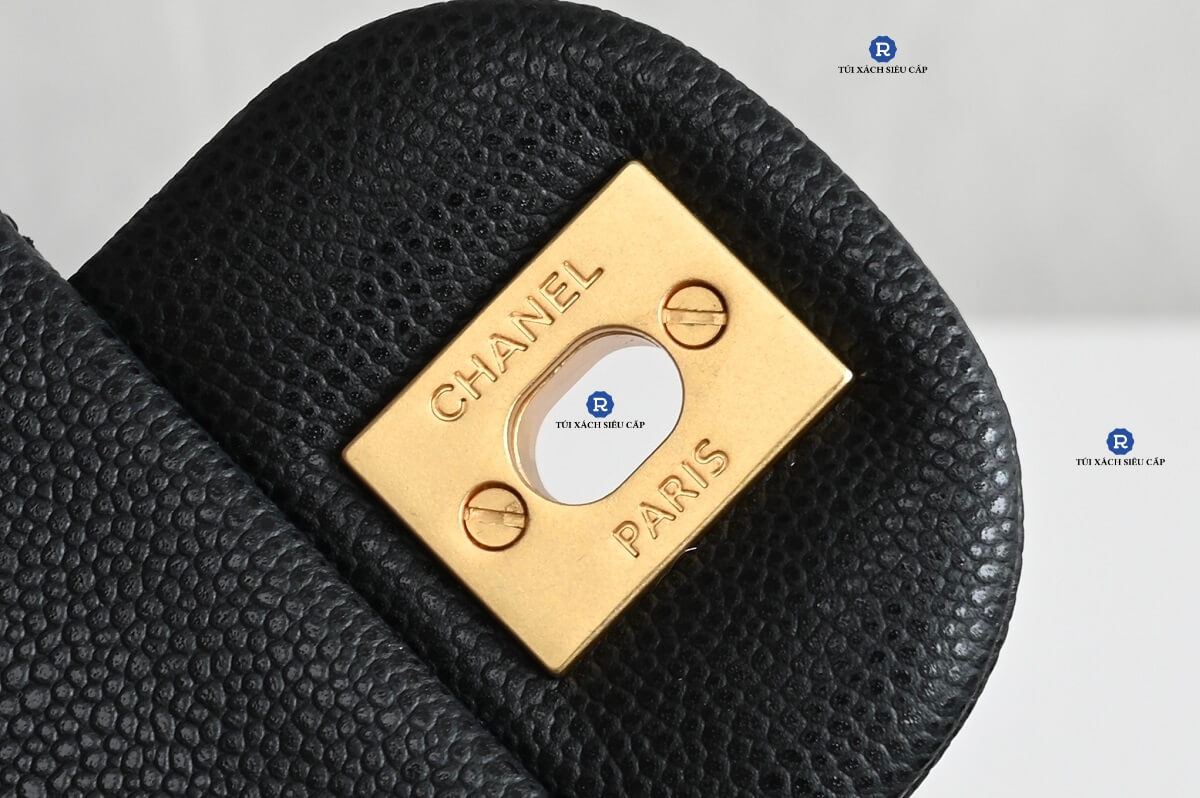 Túi Xách CHANEL 25B Da Caviar Màu Đen Siêu Cấp