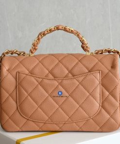 Túi Xách CHANEL 25B Da Caviar Màu Nâu Siêu Cấp