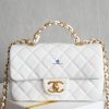 Túi Xách CHANEL 25B Da Caviar Màu Trắng Siêu Cấp