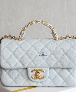 Túi Xách CHANEL 25B Da Caviar Màu Xám Siêu Cấp