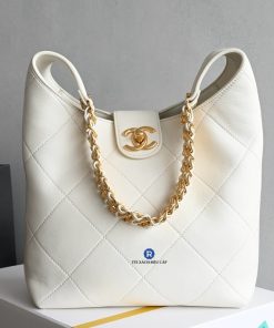 Túi Xách CHANEL 25P Da Cừu Màu Trắng Siêu Cấp