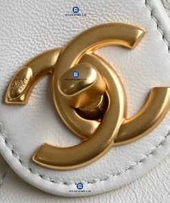 Túi Xách CHANEL 25P Da Cừu Màu Trắng Siêu Cấp