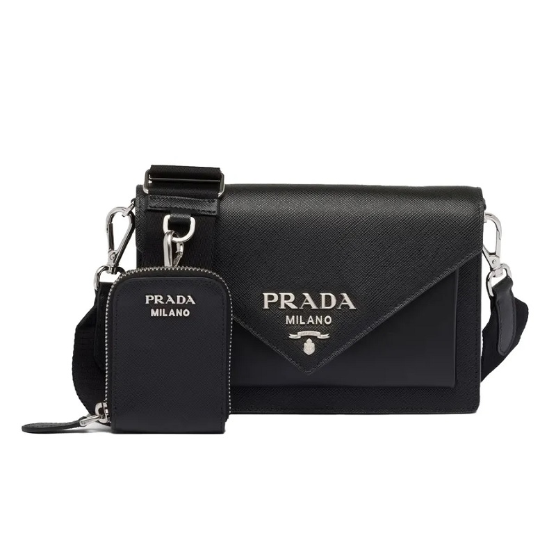 Túi Đeo Vai Prada Saffiano Mini Envelope Bag Đen