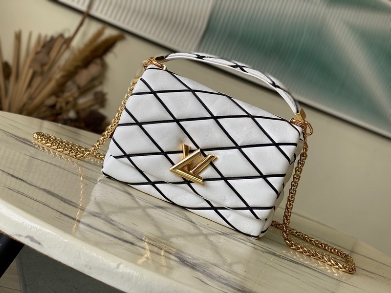 Túi xách Louis Vuitton LV GO-14 MM Malletage Màu trắng