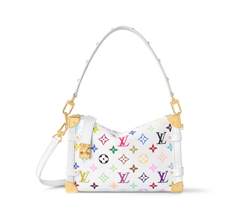 Túi xách Side Trunk MM LV x TM màu trắng