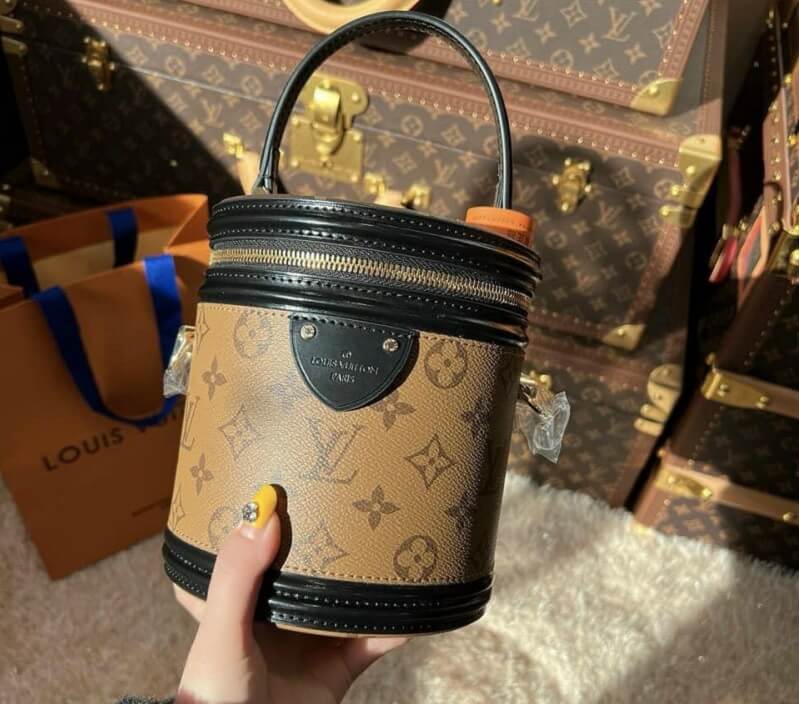 Túi LV hộp trụ tròn Cannes